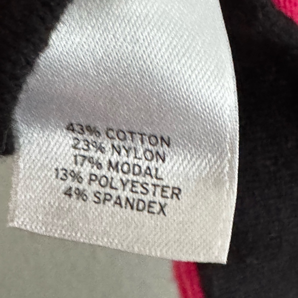 Halogen Hot Pink and Black Knit Stretch Blazer Sweater 3/4 Sleeve sz M - Picture 8 of 11